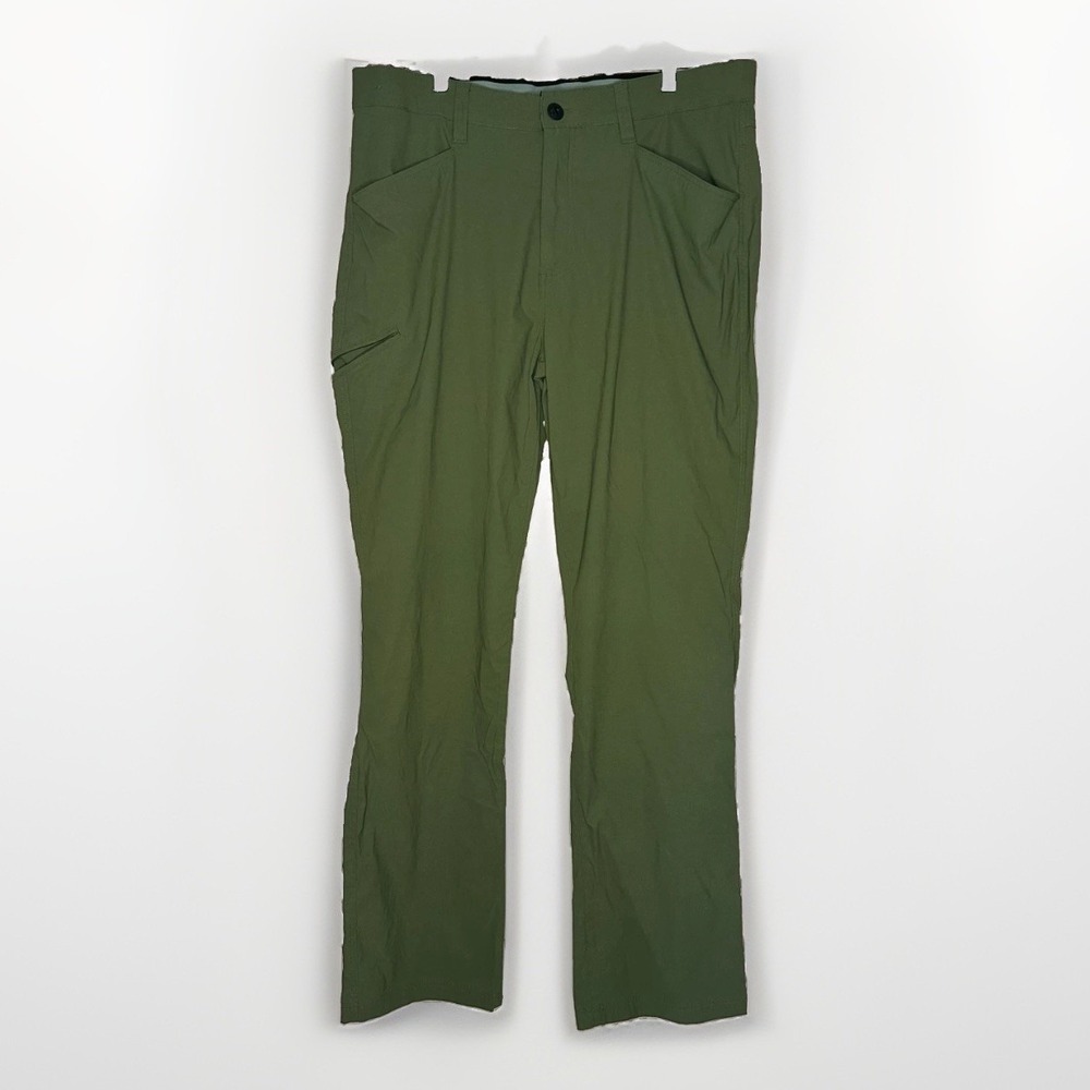 Orvis Mens 38x34 Green Stretch Utility Pants Water Repellent Hiking Outdoor